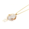 collana in argento con pendente in cammeo e perla
