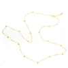 Collana lunga in argento e perle