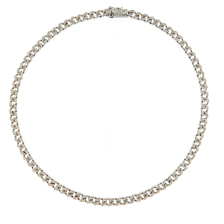 Collana grumette in argento e zirconi