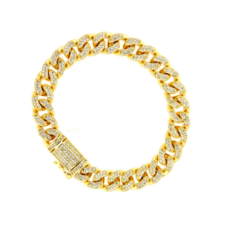 Bracciale grumette in argento e zirconi