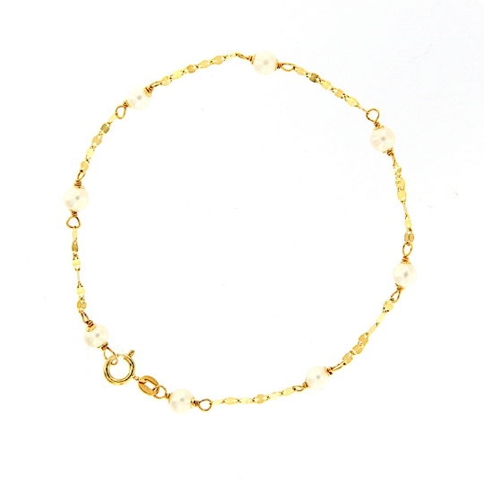 Bracciale in oro e perle