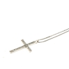 Collana uomo in oro con croce di diamanti