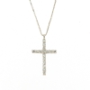 Collana uomo in oro con croce di diamanti