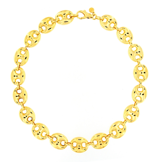 Collana maglia marina in argento dorato