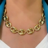 Collana maglia marina in argento dorato