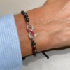 Bracciale uomo in oro bianco e rubini