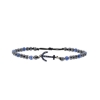 Bracciale uomo in oro ancora con zaffiri