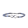 Bracciale uomo infinito con zaffiri