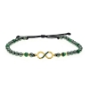 Bracciale uomo infinito con smeraldi