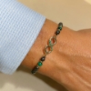 Bracciale uomo infinito con smeraldi