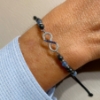 Bracciale uomo infinito con zaffiri