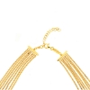 Collana multifili in argento dorato