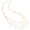 Collana lunga in argento e perle