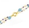 Bracciale in argento con acquamarina e perle