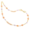 Collana lunga in argento con ametiste perle e moonstone