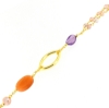 Bracciale in argento con perle ametista e moonstone