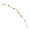 Bracciale in argento topazio azzurro e perle
