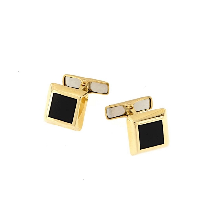 fermapolsi quadrati oro giallo ed onice