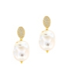 Orecchini pendenti in argento con perle coltivate barocche