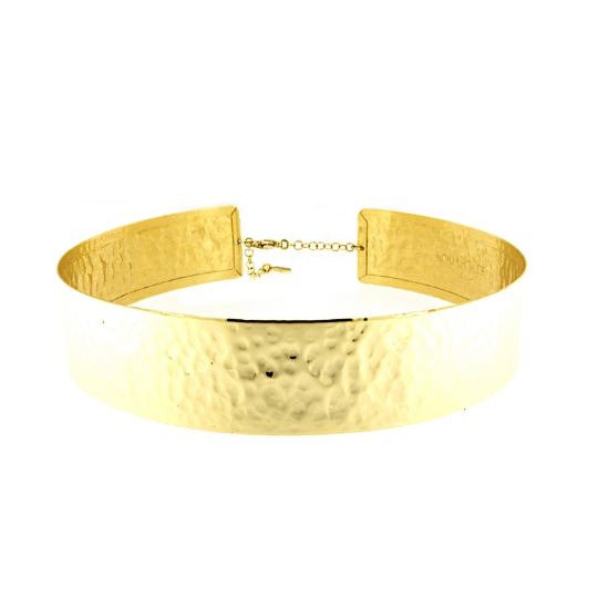 Choker rigido in argento martellato e lucido Aquaforte Vicenza