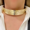 Choker rigido in argento martellato e lucido Aquaforte Vicenza