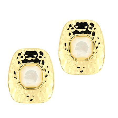 Orecchini in argento martellato e madreperla Aquaforte Vicenza