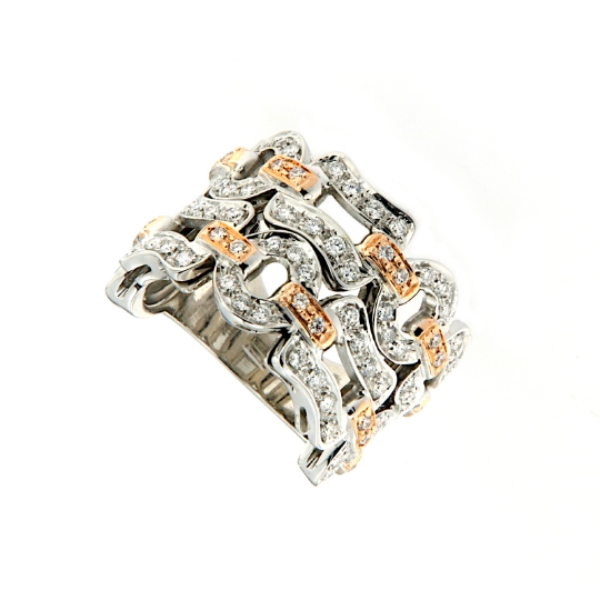 Anello  a fascia con diamanti