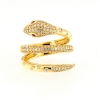 Anello a serpente in oro giallo e diamanti