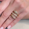 Anello a serpente in oro giallo e diamanti
