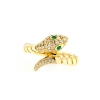 Anello a serpente in oro giallo e diamanti