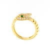 Anello a serpente in oro giallo e diamanti