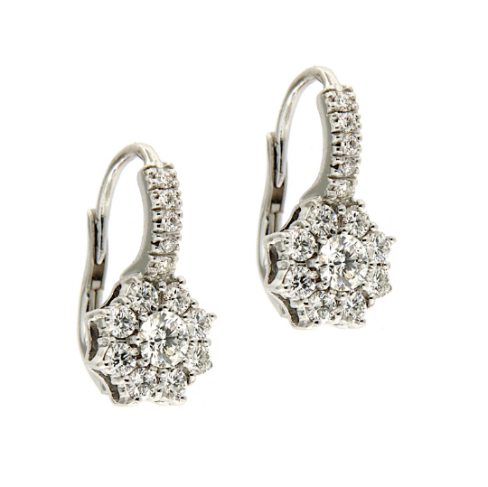 Orecchini pendenti con diamanti