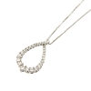 collana con pendente a goccia con diamanti