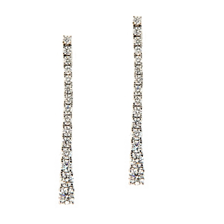 Orecchini tennis con diamanti a degradare