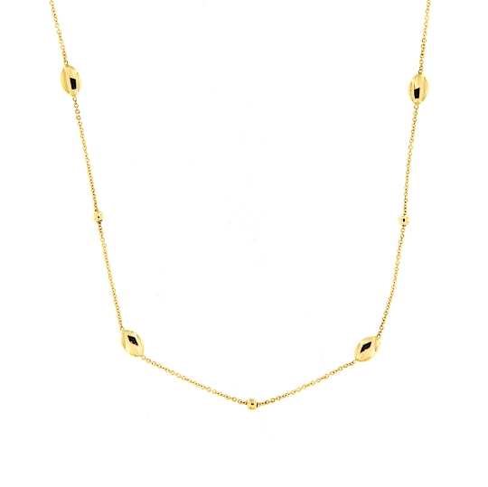 Girocollo in oro giallo fantasia