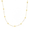 Collana a girocollo in oro giallo con sfere lucide