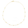 Collana a girocollo in oro giallo con sfere lucide