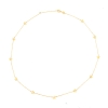 Collana sottile in oro con stelle cm. 45