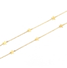 Collana sottile in oro con stelle cm. 45