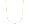 Collana sottile in oro giallo con sfere sfaccettate cm. 45