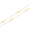 Collana sottile in oro giallo con sfere sfaccettate cm. 45