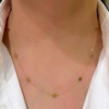 Collana sottile in oro con stelle cm. 45