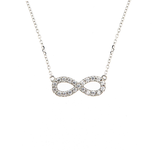 Collana in oro infinito con diamanti