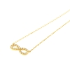 collana "infinito" in oro giallo e zirconi