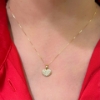 Collana con pendente in oro giallo cuore con zircone
