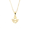 Collana con angelo in oro giallo e zirconi