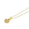 Collana con cuore in oro e zirconi