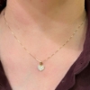 Collana con cuore in oro e zirconi