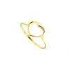 Anello in oro giallo a cuore