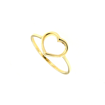 Anello in oro giallo a cuore